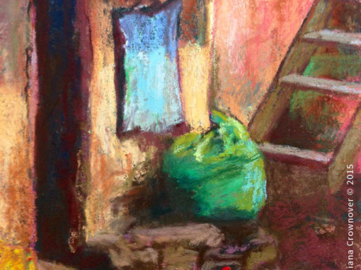 Two Chickens, Cluttered Corner