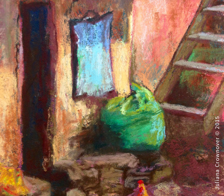 Two Chickens, Cluttered Corner