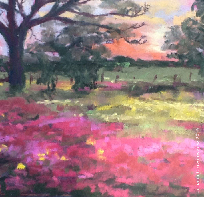 Painting Live oak pink flowers Juliana Crownover